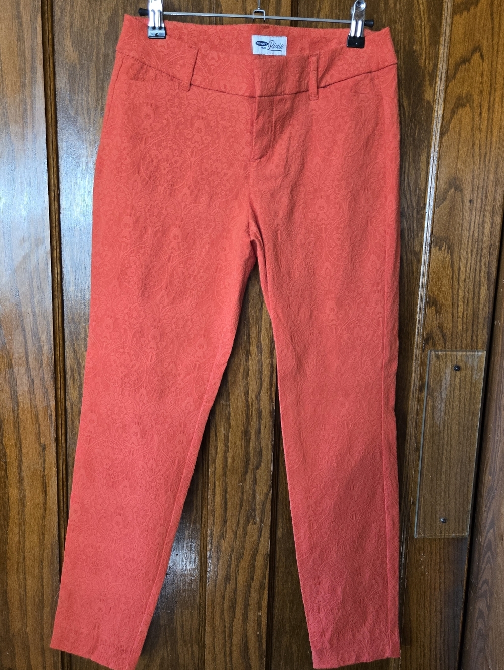 Old Navy Coral Pixie Textured Slim Pants Size 2 Straight Ankle
